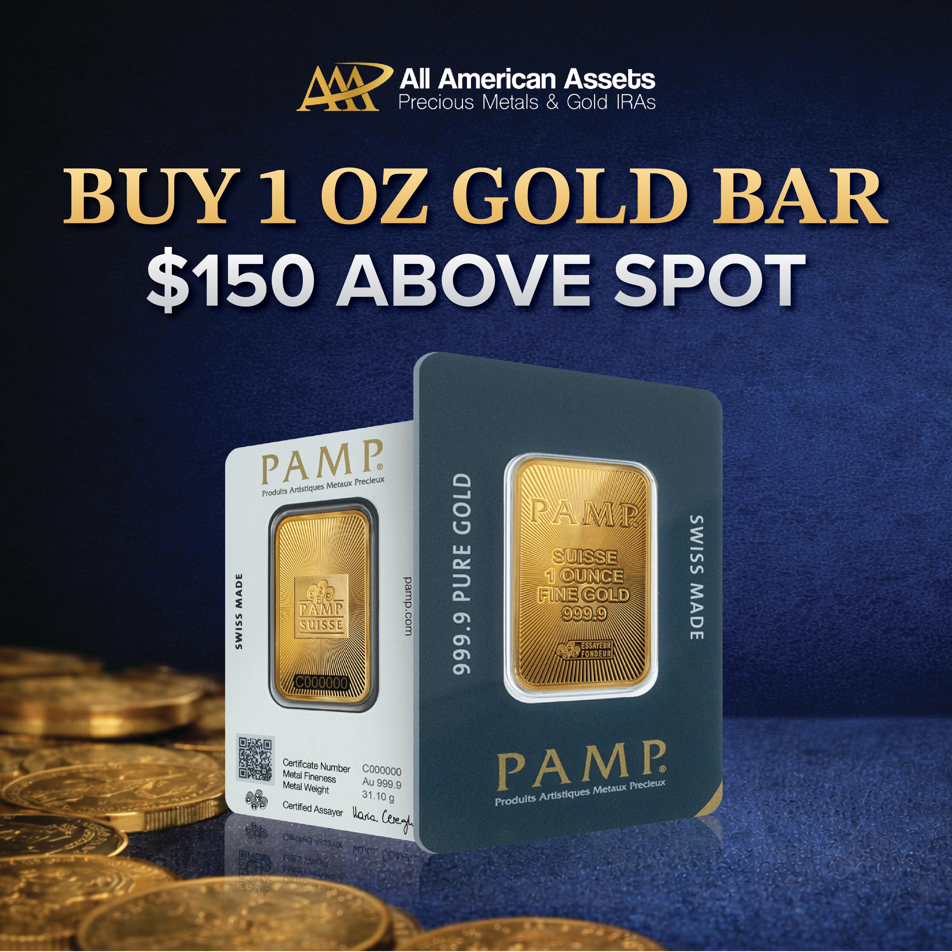 1 oz Gold Bar (Random Mint)
